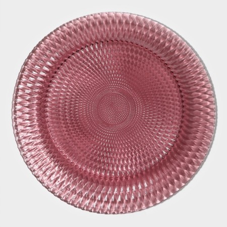 Glass Plane Link Magistro "Vilero", D = 33 cm, pink color-2
