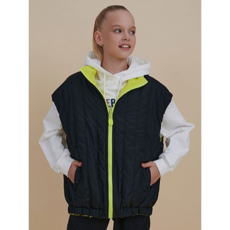 Vest for girls, height 110 cm, lime color-7