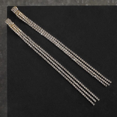 Clips "ice" classic, white color in gold-3