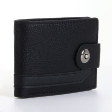 Male purse on a magnet, black color
