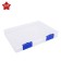 A4 document folder, with blue latches, 230 x 305 x 40 mm, transparent case