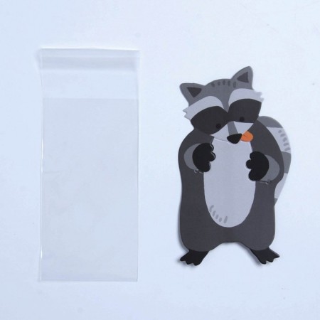 Package for sweets, confectionery packaging, “raccoon”, 11 x 6 cm-1