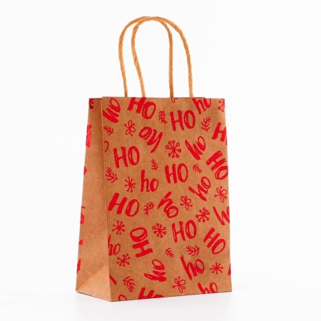 Tissing craft package, round handle, "ho-ho-ho" 15 x 21 x 8 cm, 120 g-2