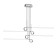 Suspended chandelier Mantra Cinto, Led, 3360lm, 3000k, 1155x85x630 mm, chromium color