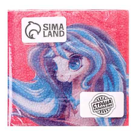 Napkin paper single -layer “unicorn”, 24 × 24 cm, in a set of 20 pcs.-2