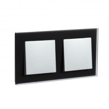 Frame for the socket/switch Sche Atn331002 Atlasdesign Nature, glass, black color