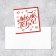 Mini-postcard “I love you!”, Font, 7 x 7 cm