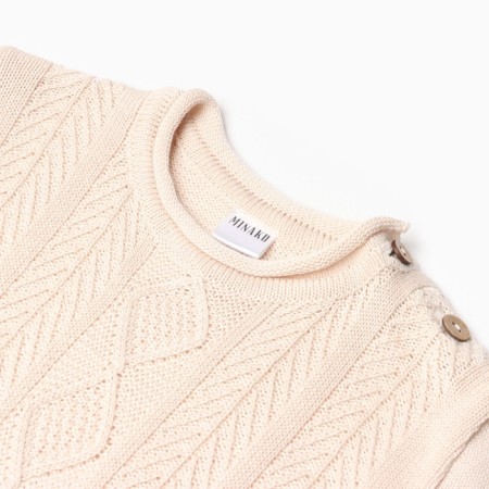 Combine Children's Knitted Minaku, height 86-92, beige color-7