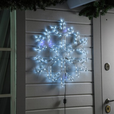 LED figure "Snowflake", 69 cm, Duralight, 144 LED, 220 V, flicker, glow of white/blue