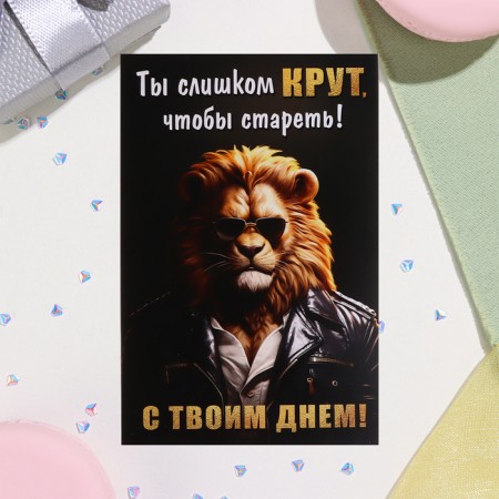 The postcard "You are too cool to get old! Happy day!" 12.5x19.5 cm-2
