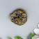 Souvenir brass "Carp with a Chinese coin" 3x2.8 cm