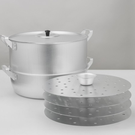 Aluminum moth Scovo, 15 l, d = 34 cm, 4 disks, metal cover-4