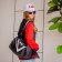 Sports bag, lightning department, side grid, long belt, black color