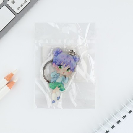 Key keychain children's acrylic "Chibi", 4.1 x 6.8 cm-4