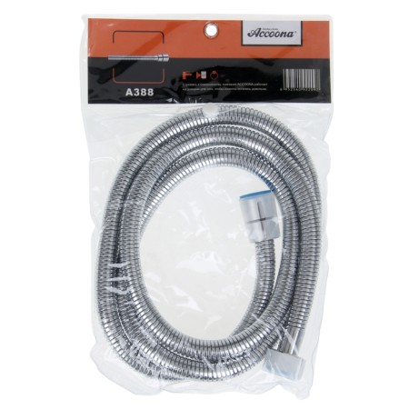 Shower hose Accoona A388, 150 cm, reinforced, chrome-1