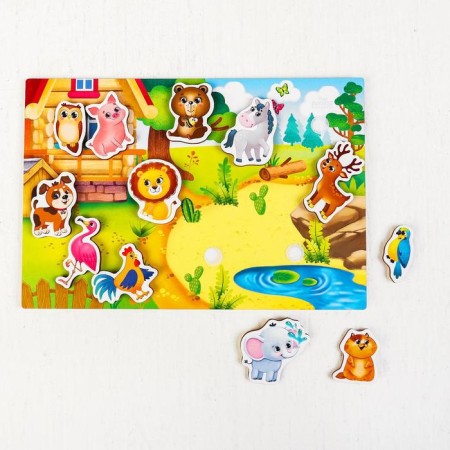 Puzzle Velcro "Who lives where"-2