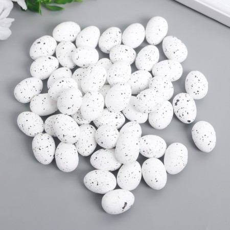 Easter “quail egg” set of 50 pcs white 1.8x2.5 cm, 8x8x8 cm-1