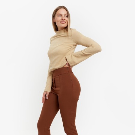 Women's pants, chocolate color, size 50-7