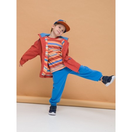 Windbreaker for boys, height 98 cm, terracotta color-10