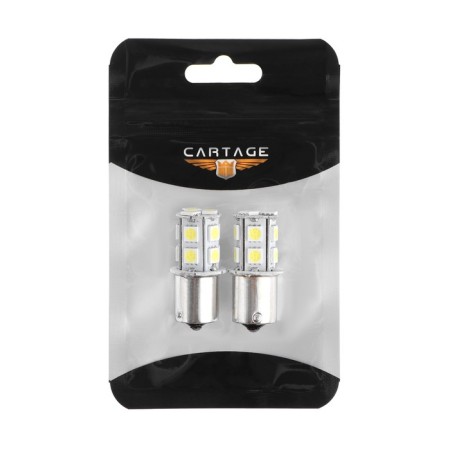 Auto Stuffing LED Cartage, P21/W, 12 V, 13 SMD-5050, red light, set 2 pcs-1