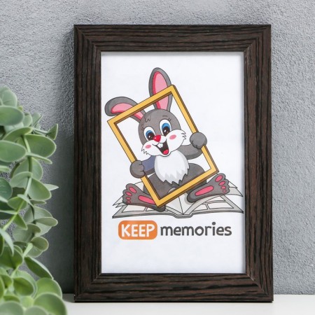 Photo frame 10x15 cm MDF, No. 6 Wenge (plastic screen)