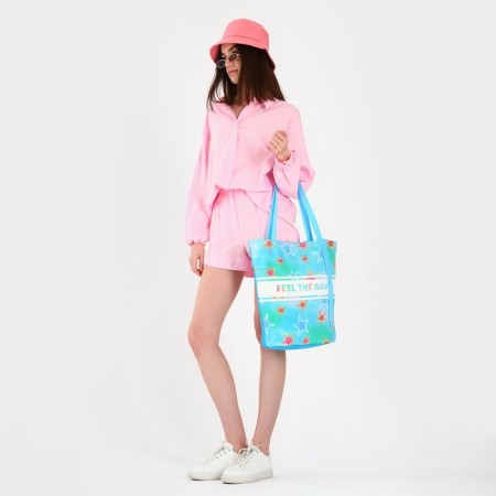 Bag Women's Beach "Feel The Wave", 39x32 cm, Blue-5