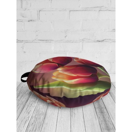Pillow Siddle "Bouquet of Tulips", decorative, d = 52 cm-1