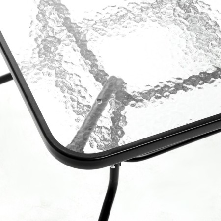 Set of garden furniture: a square table and 2 brown stools, load up to 120 kg-4