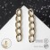 Metal earrings "chains" semicircle, color gold