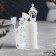 Snowman Snowman Metal for one candle, 10.7x15 cm, white