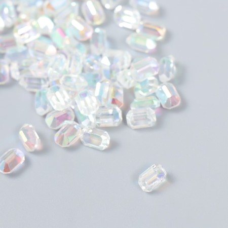 Decor for creativity Plastic "elongated crystal" set of 60 pcs white 0.8x0.6 cm-1