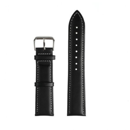 Solomon watch strap 22 mm, genuine leather, L-20 cm, black-1
