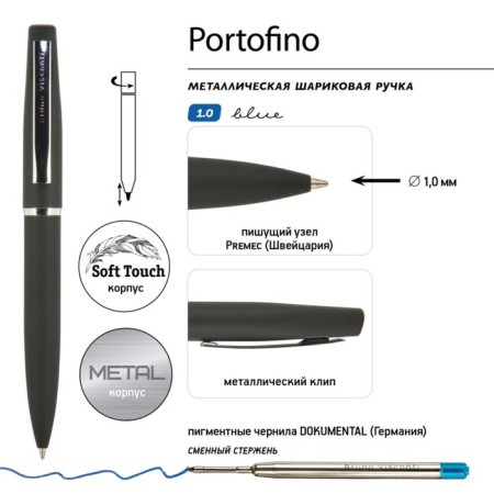Switching handle, 1.0 mm, brunovisConti portofino, blue rod, metal case Soft Touch Black, in case-5