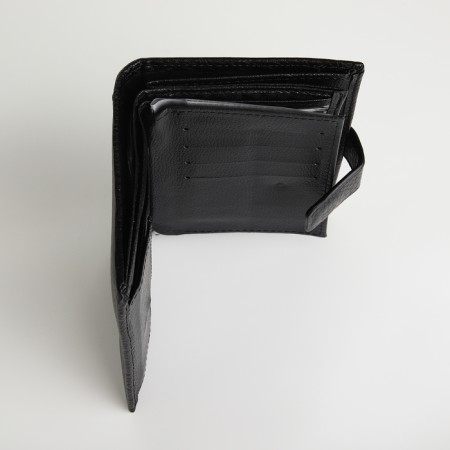 Male purse on magnet 3 in 1, department for auto documents, passports, black color-4