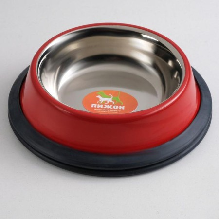 A bowl with a non -slip base color, 230 ml, red