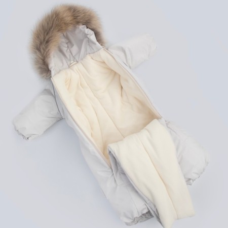 Combineson Children's Winter Kinderlitto "Lapland-1", height 62-68 cm, ivory color-4