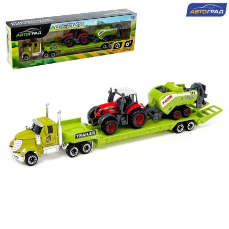 Metal truck "Farm" with a tractor, mix