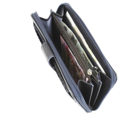 Wallet, magnet, 12 pockets, 1 department/chalk., N/k blue kayman/Blue Fleeter-3