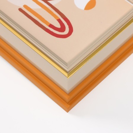 Photo frame plastic 13x18 cm "styliani" beige with gold stroke 4.8x17.5x23 cm-3