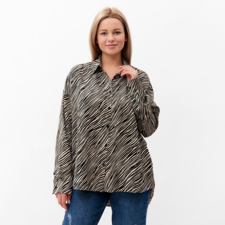 Female blouse, ecruil color, zebra print, size 48