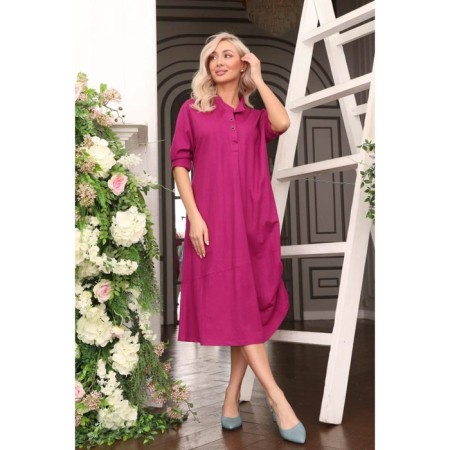 Women's dress, size 52, fuchsia color-4