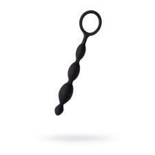 Anal chain Toyfa A-Toys S, silicone, black color, 19.5cm