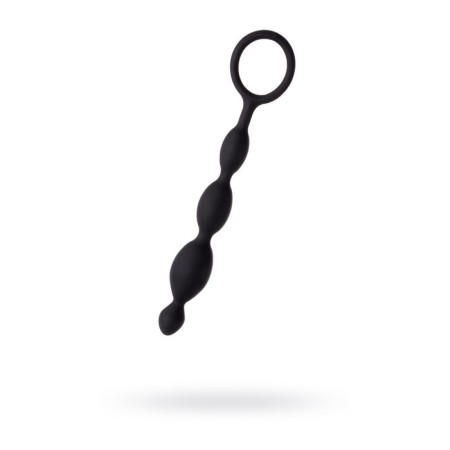 Anal chain Toyfa A-Toys S, silicone, black color, 19.5cm