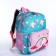 Baby backpack on lightning, 3 outer pockets, turquoise/pink color