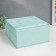 Casket to the leatherette for jewelry "Silver shine on blue" 8x14.5x14.5 cm