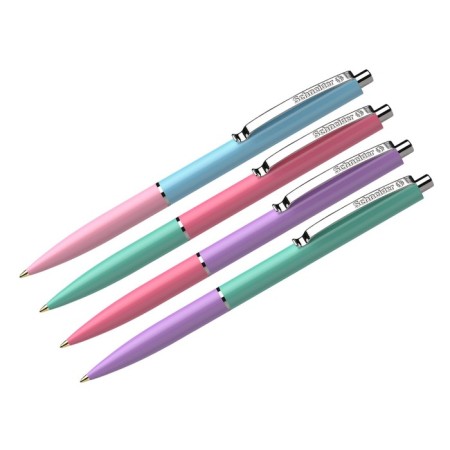 Ballic handle, automatic Schneider "K15", node 1.0 mm, blue ink, case pastel mix