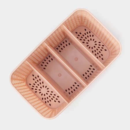 Drywall for cutlery "Gesh", 4 departments, 17.5 × 10.5 × 12 cm, color mix-1