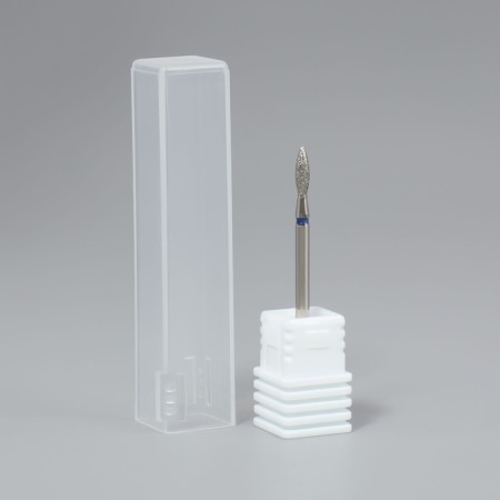 Diamond cutzes for manicure "Flame", medium grain, 2.5 × 10 mm, in a plastic case-5