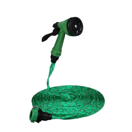 Rubber icy hose, 12 mm (1/2 "), 20 m, in a textile braid, with a watering gun, color mix, Greengo-1