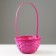 Wicker basket, 20 x 11/35 cm, pink, bamboo